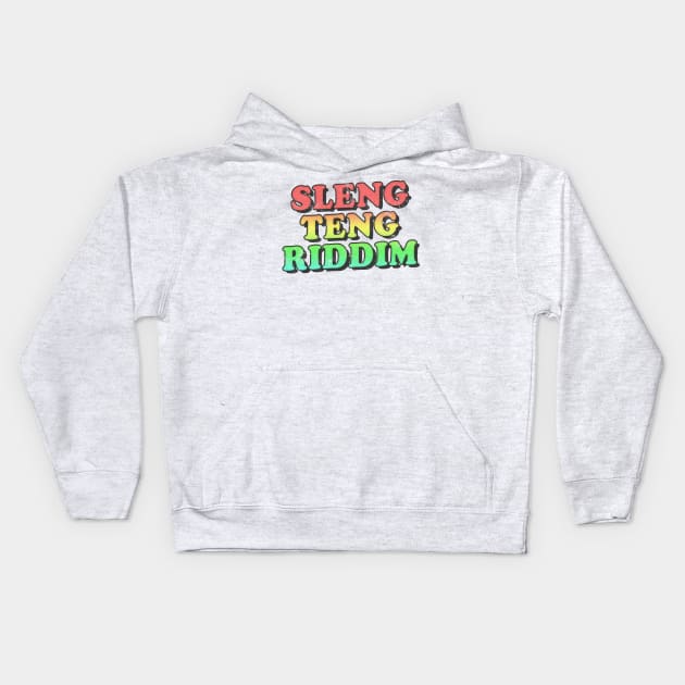 /\/\/\/\/ Sleng Teng Riddim /\/\/\/\/ Kids Hoodie by DankFutura